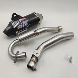 Motorcycle Exhaust Full System Front Link Pipe Hearders Escape Moto Muffler For Honda CRF150F CRF230F 2003-2016 ATV Dirt Bike