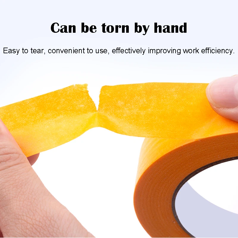 Yellow Masking Tape Adhesive Tape Textured Paper Car Paint Decoration Seamless Hand Tear Without Mark For Painting Model Tool
