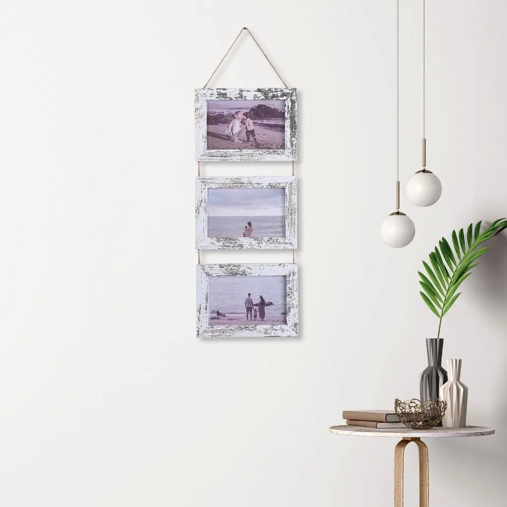 New 6 Inch Wall Hanging Picture Frames Decorative Wood Grain Wall-mounted Photo Frame Painting Frame Wall Decoration