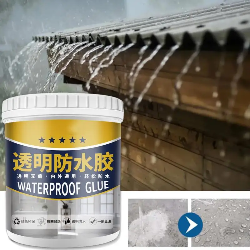 Waterproof Glue For Shower Glue Waterproof Insulation Sealant Super Strong Anti-Leakage Agent With Brush Invisible Waterproof