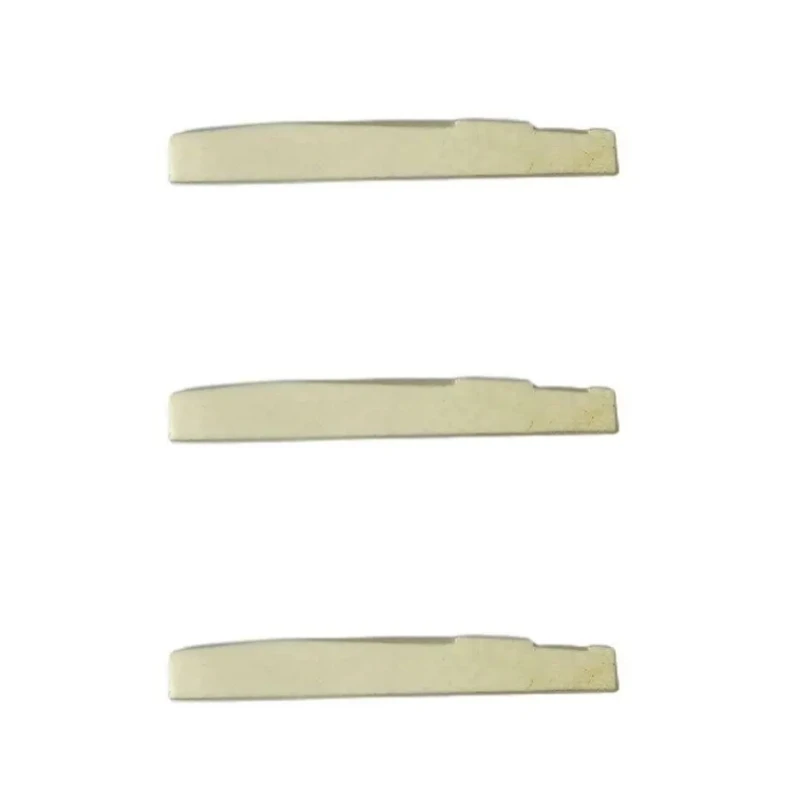 Real Buffalo Bone Bridge Saddle for Acoustic Guitar Replacement Part 6 Strings 73MM  Made In Korea