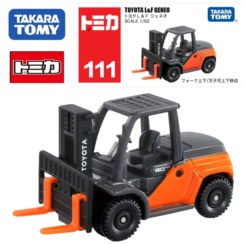 Takara Tomy Tomica Premium Toyota Transporter budowlany wózek widłowy 1/62 Mini odlewany model samochodu ze stopu zabawki dla dzieci prezent na boże narodzenie