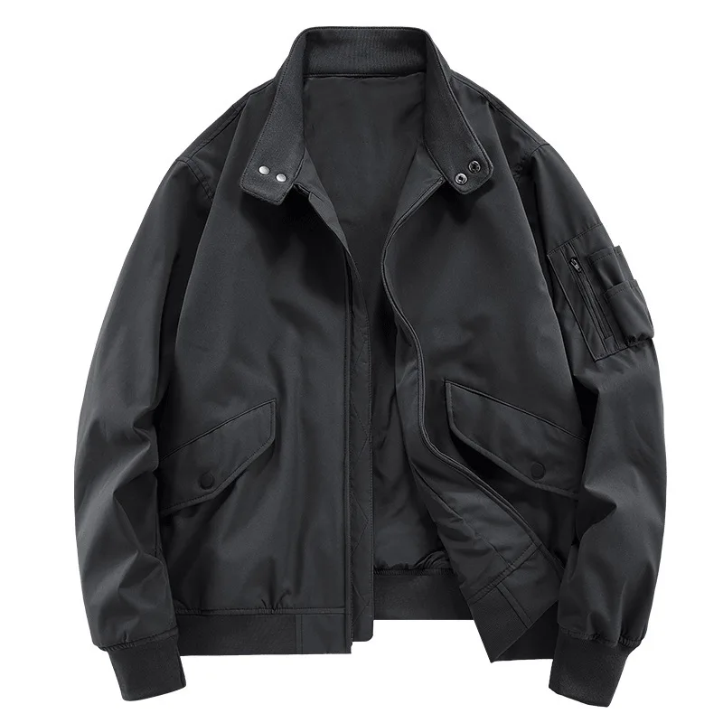 

Autumn Winter New Men's Simple Stand Collar Jaet Soft Skin-friendly Casual Waterproof Windproof Anti-wrinkle Warm Trendy 953