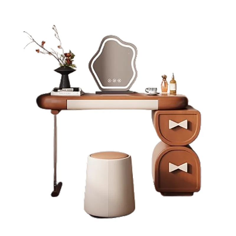 Italian Elegant Vanity Table Ornate Aesthetic Textured Premium Vanity Table Beautiful Meuble Chambre Bedroom Furniture