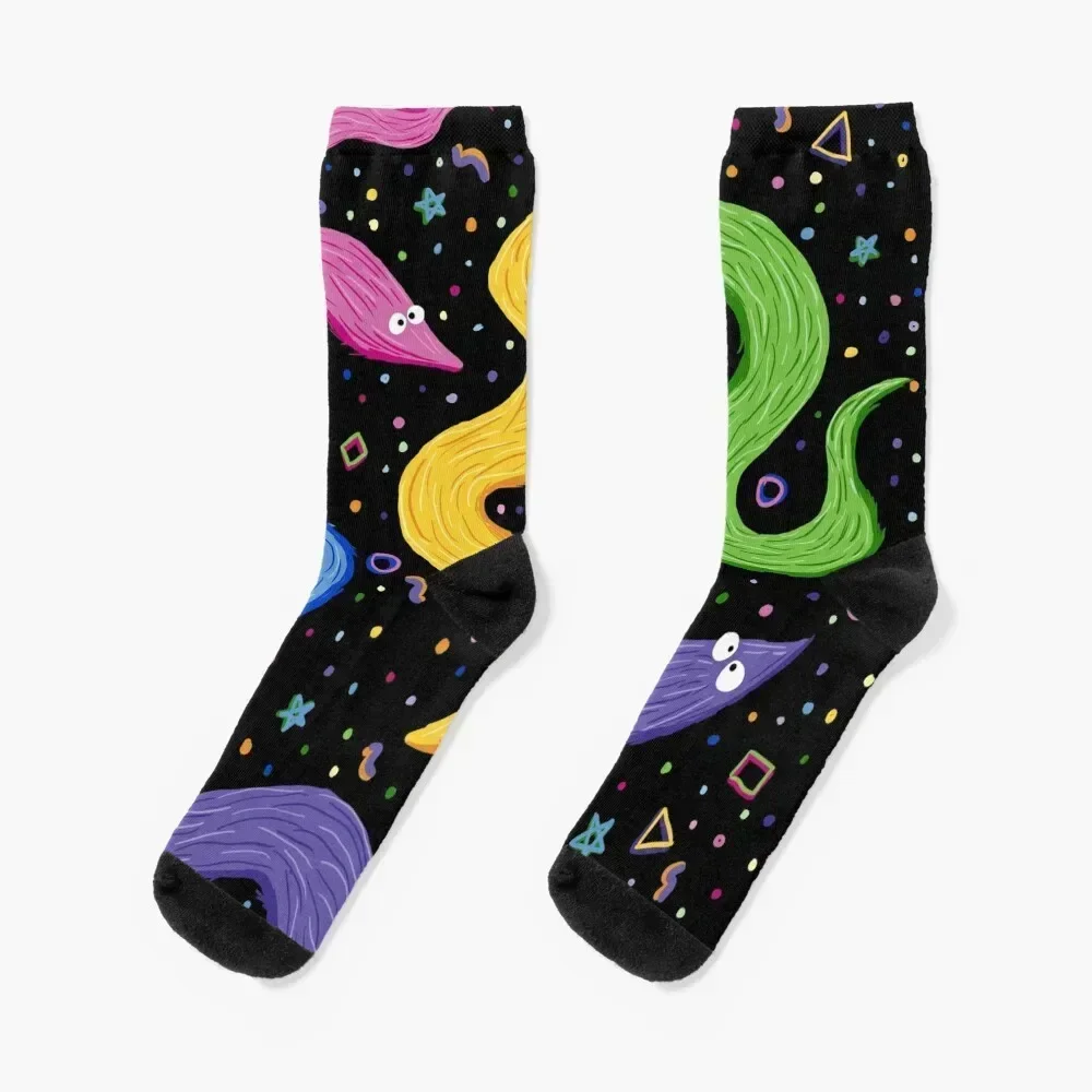 Bowling Worm On A String Socks cartoon halloween Antiskid soccer Socks For Girls Men's
