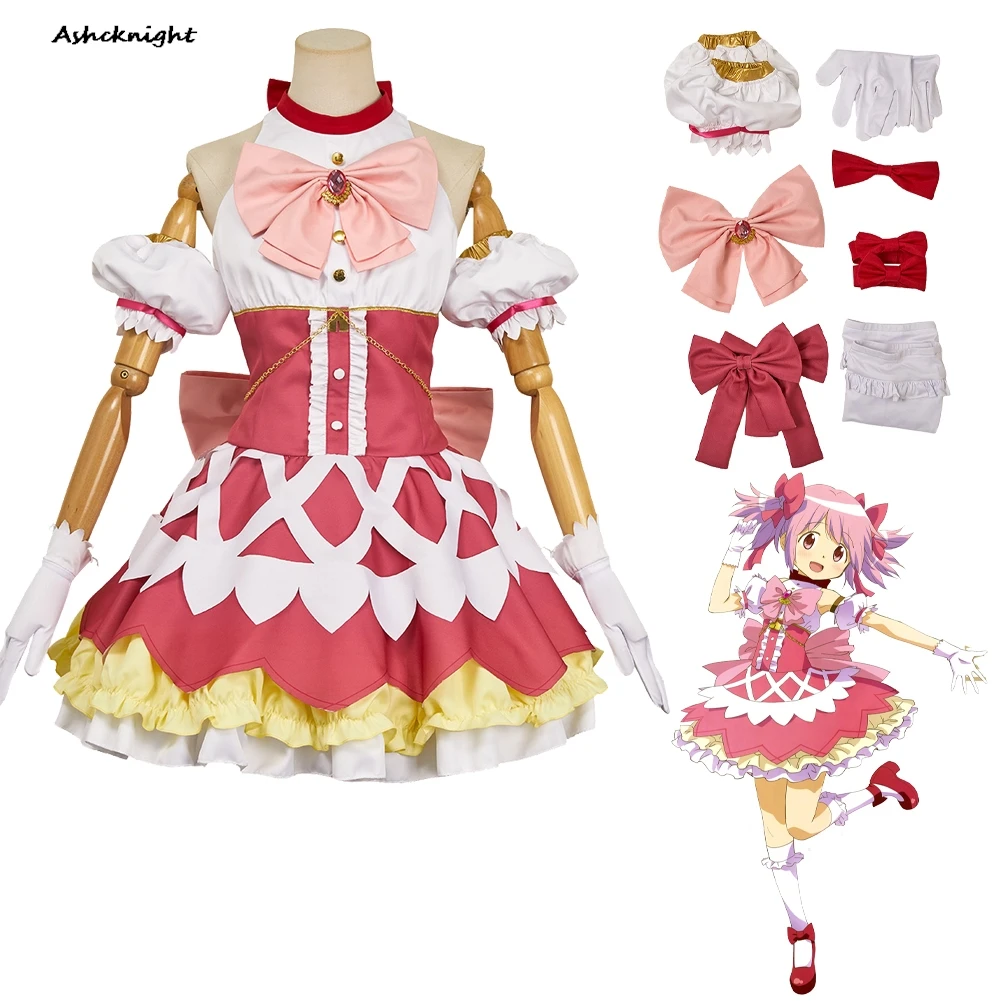 

Аниме Волхвы Пуэли Косплей Канаме Мадока Костюм Платье Одежда Женская Вечеринка Маскировка Ролевая Игра Хэллоуин Карнавальные Наряды Костюм