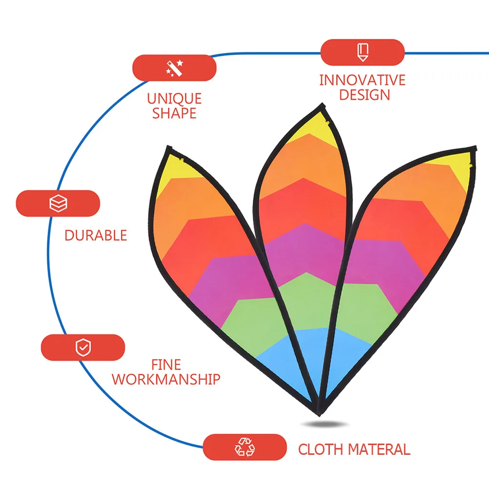 Ballon à Air chaud arc-en-ciel, 4 pièces, ornements, moulin à vent, pelouse, tourbillon, Spinenr, décoration extérieure à rayures