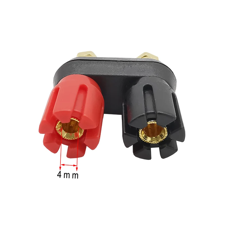 1/2Pcs 4mm Dual Banana Socket Plum Terminal Binding Post Speaker Connector Double Banana Female Plug Jack Power Amplifier Adapte