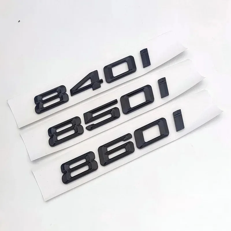 

3D ABS Black Chrome 840i 850i 860i Logo Car Trunk Emblem Badge For BMW 8 Series E31 G15 840i 850i 860i Sticker Accessories