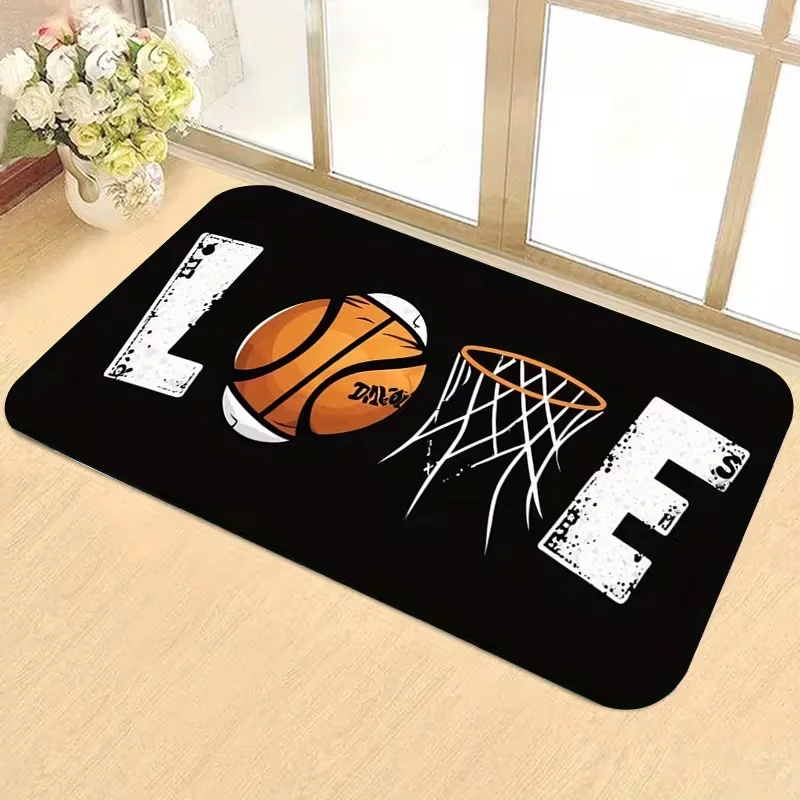 Basketball Boy Bedroom Extra Long Runner Rug Hallway Mat Indoor Entrance Door Mat Living Room Floor Carpet Sports Decor