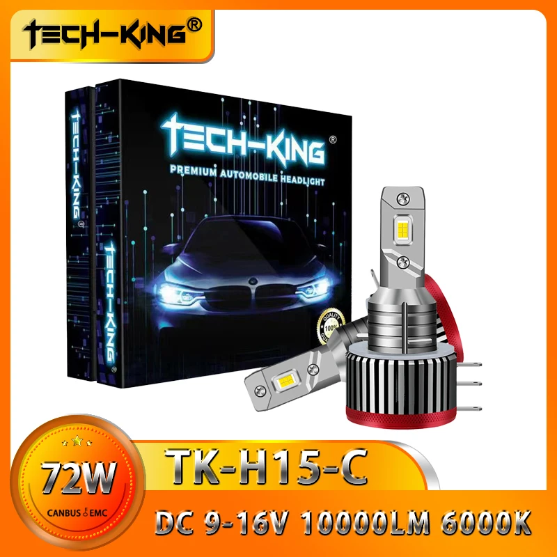 

TECH KING 2PCS H15-C Honda LED Headlights H15 Canbus 6000K BMW headlights CSP 3570 Turbo fog lights Daytime running lights
