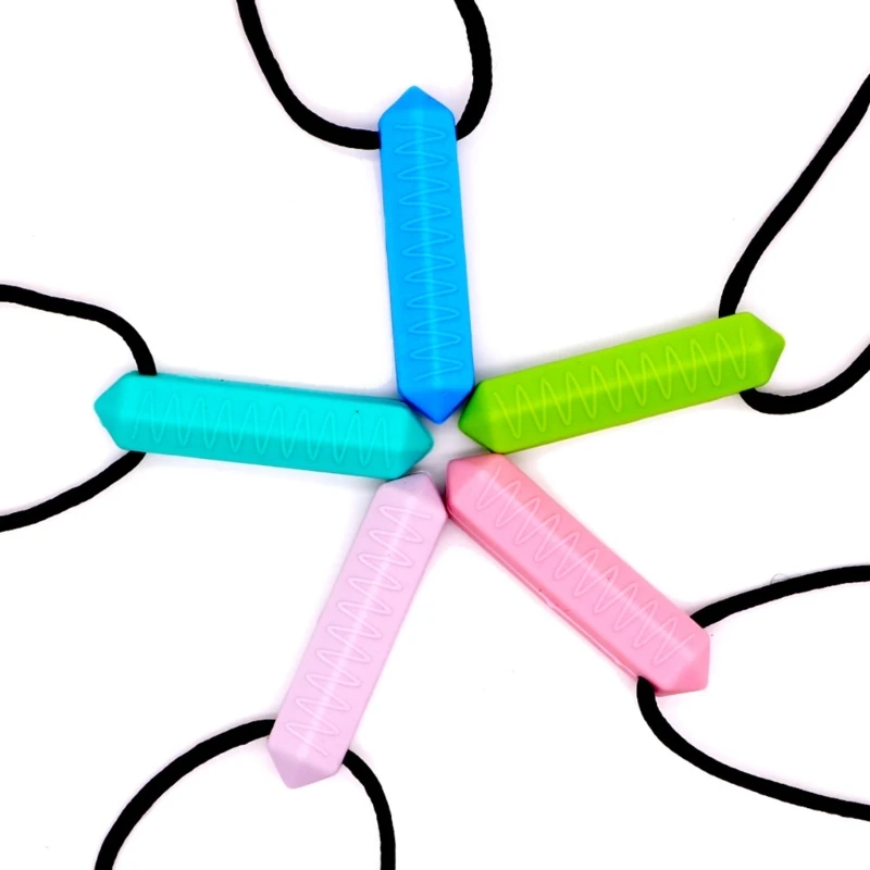 1pc Sensory Chew Necklace Brick Chewy Kids Silicone Bitten Pencil Teeth Silicone Teeth for Autistic Kids