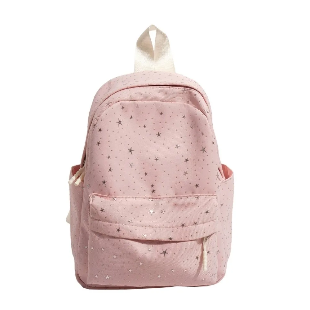 Casual Print Star Backpack Large Capacity College Style Nylon Backpack Shoulder Bag Korean Style Students School Bag Women