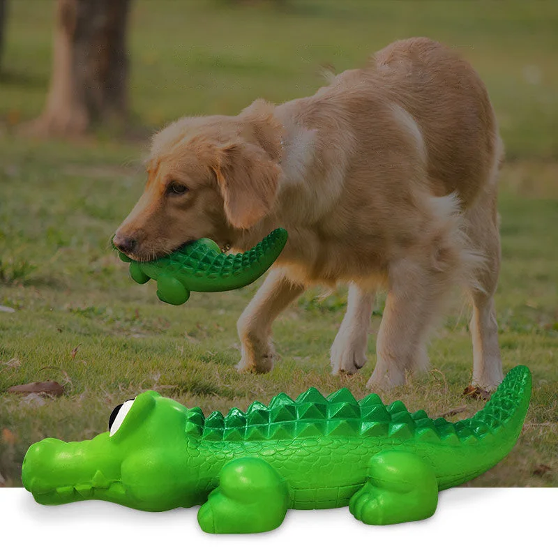 Latex Crocodile Pet Dog Toy Squeaky Sound Training Toys Teeth Cleaning Chew Toy Pets Interactive Play Supplies Pet Accessories