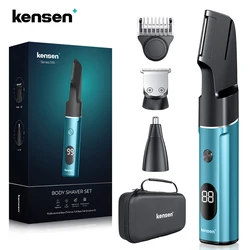 3 in 1プロの男性用脱毛キット,あごひげと髪用の電気シェーバー,防水,Ksen-S16