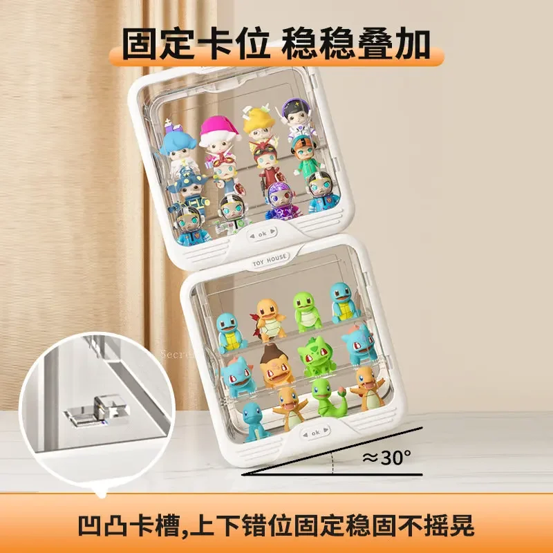 NEW Clear Display Case for Figures Mini Action  Collectibles Box Adjustable Doll Showcase Organizer  Storage