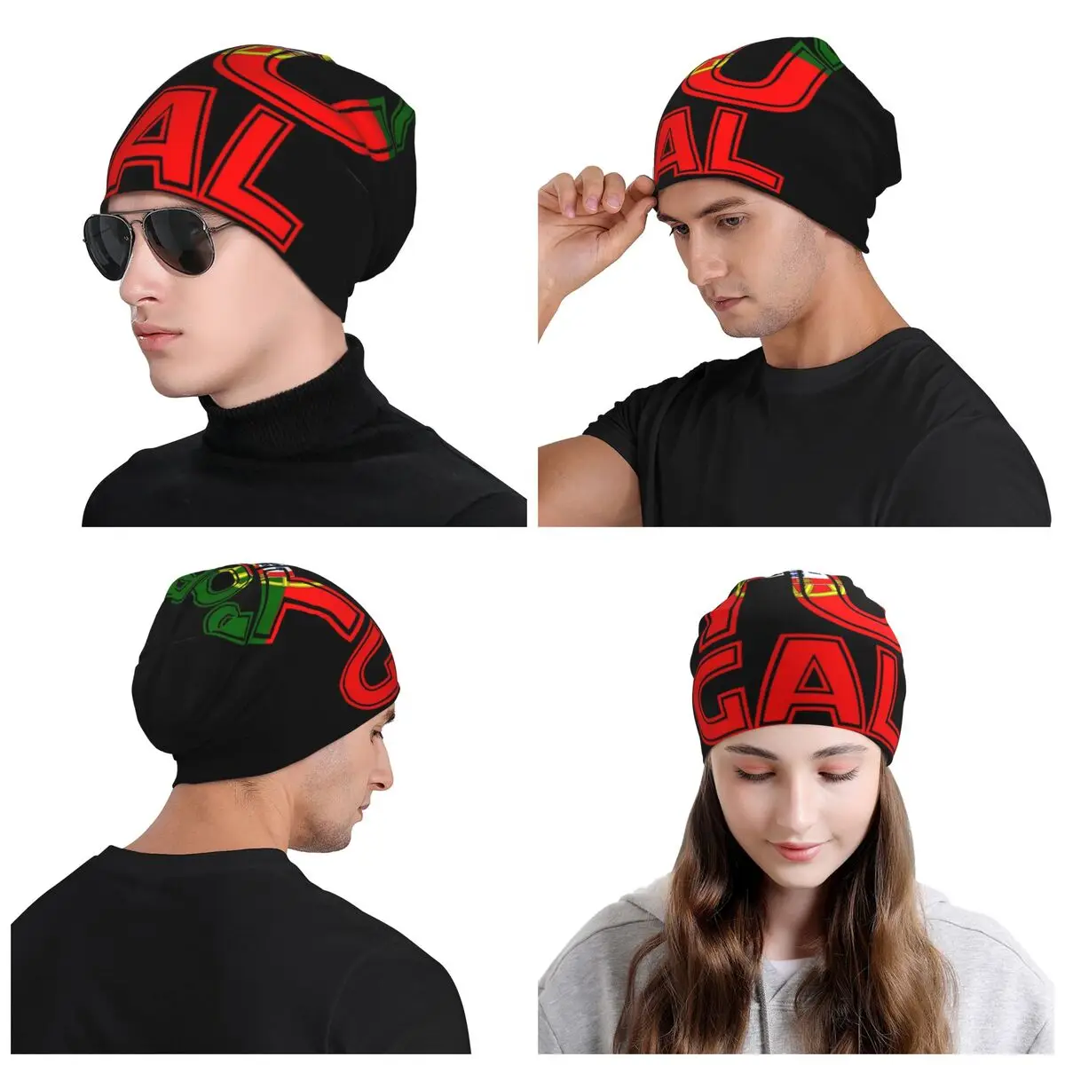 I Love Portugal Country Land Cut Flag Bonnet Hats Cool Knitted Hat For Men Women Winter Warm Portuguese Skullies Beanies Caps