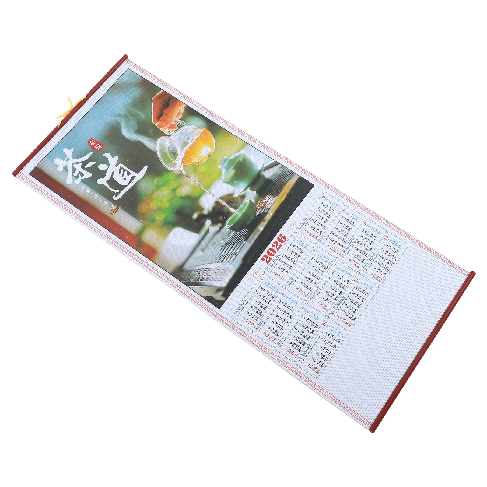 

2026 год лошади, подвесной календарь из искусственного ротанга, универсальное украшение, настенный календарь с китайским зодиаком для гостиной или офиса