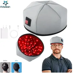 Hair Growth Cap LED Red Light Therapy Devices Anti Hair Loss Anxiety Stress Relief Head Pain Hat Scalp Relax Massager Helmet