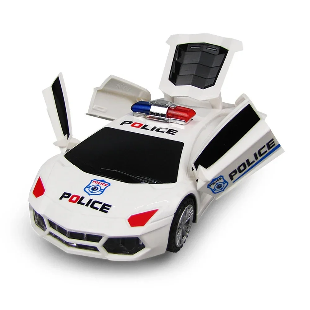 2023 New Electric Dancing Deformation Rotating Universal Police Car Boy Toy Children Girl Music Luminous Car