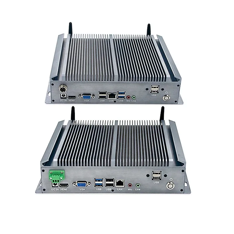 Newest Arrive Computer Mini Pc X86 with Industrial Pc Case Core I3 7100u 128g Ssd with Vga Rs232 Fanless Industrial Mini Pc