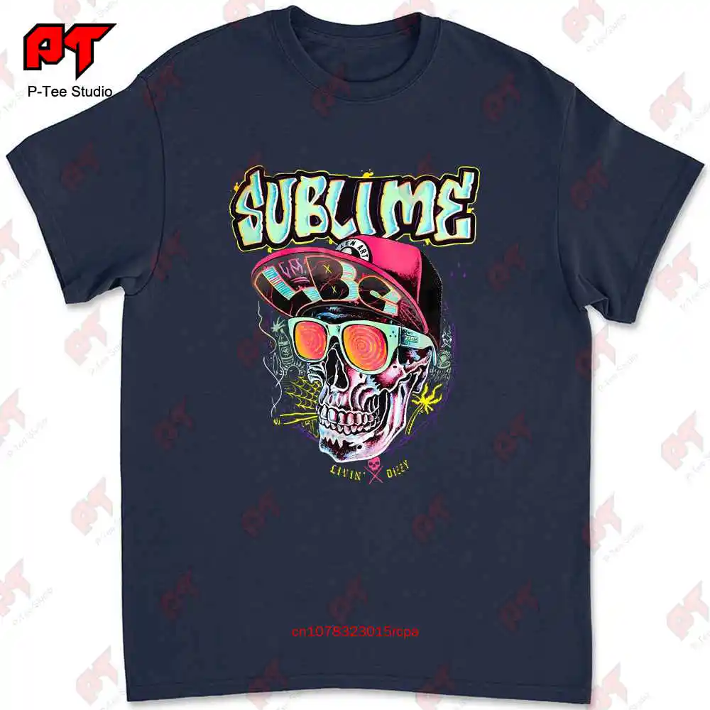 Sullen Sublime Livin Dizzy Skull Psychedelic Art Music Tattoos T Shirt Scm3334 4YZR