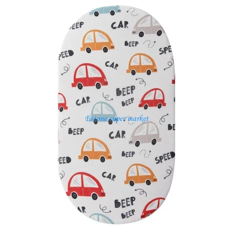090B Baby Bassinet Fitted Sheet Soft Breathable Crib Bedding for Infant Cotton Sleeve