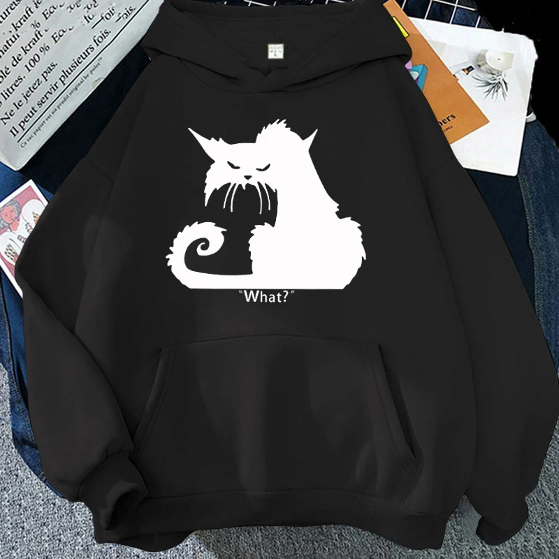 

Cat What Printed Hoodies Men/Women Sweatshirts Casual Hoodie Personality Pullover(Ship in 48 hours)