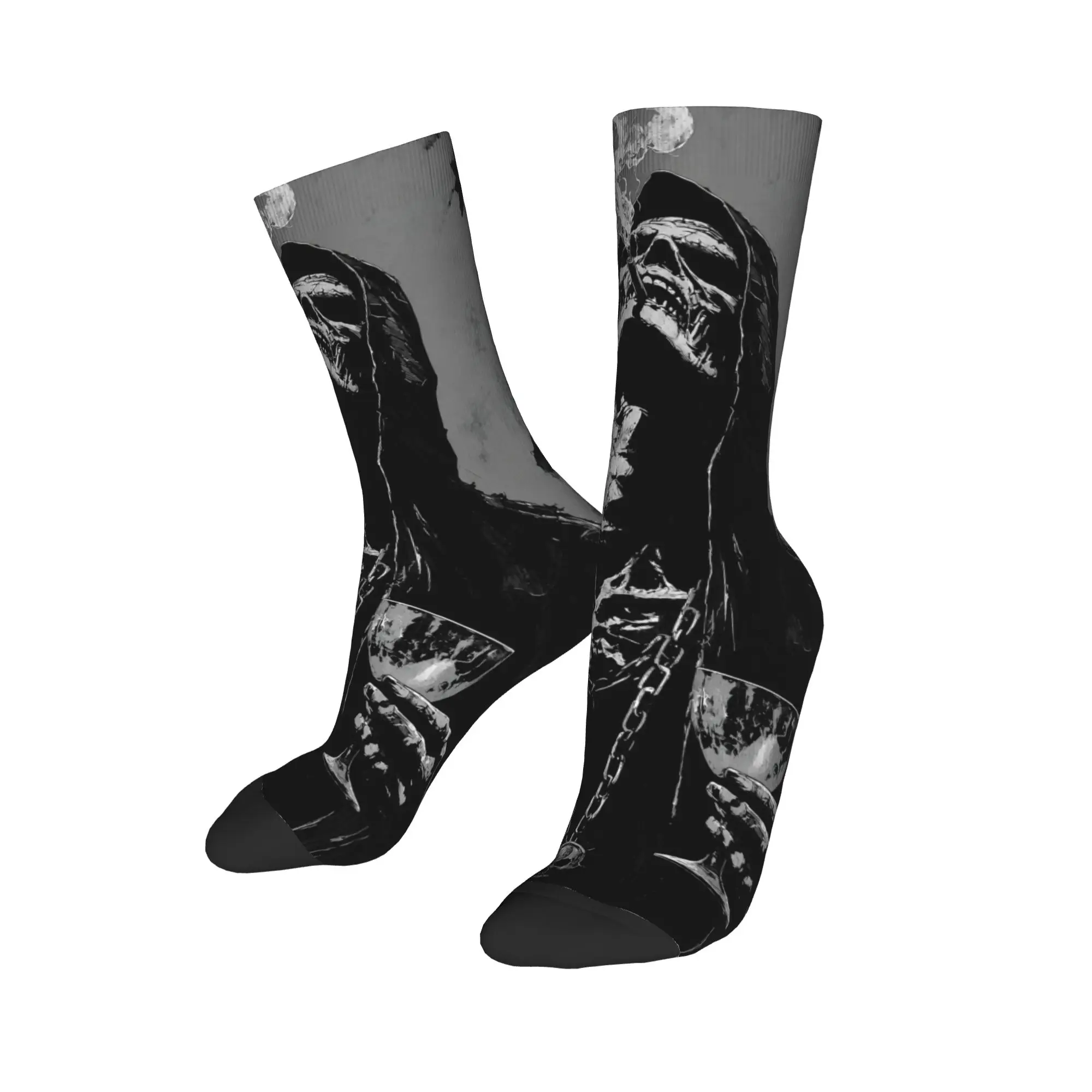 Dark Phantom Reaper Socks  Anti Skid Stockings Unisex Men Breathable Cycling Socks Spring Kawaii Printed Socks