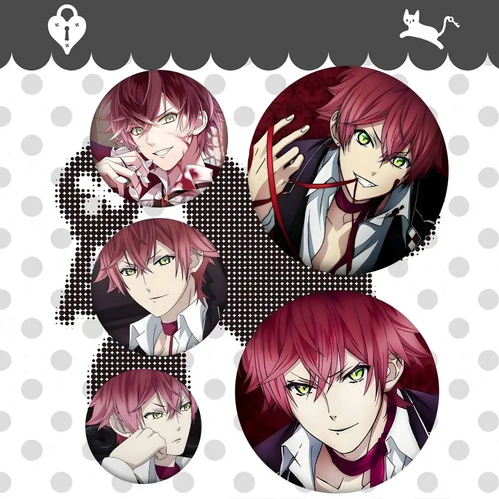 1pc Diabolik Lovers Ayato Cartoon Style Badge Brooches On Backpack Decoration Round Enamel Pins For Accessorys
