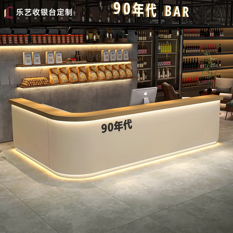 

Retro industrial style bar bar coffee shop billiards hall checkout page milk tea hot pot shop front desk corner