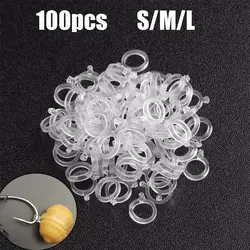 100PCS/Lot New Transparent Elastic White PE Pellet Bait Bands Baitbands Fishing Tackle Pellet Lure Tools Fishing Tools