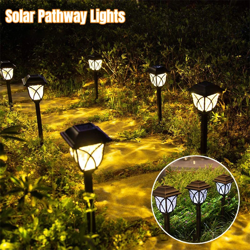 1~8 Pack Solar Lawn Lights Outdoor LED Bright Yard Lamp Waterproof Night Light Landscape Lighting Pathway Light for Garden Decor