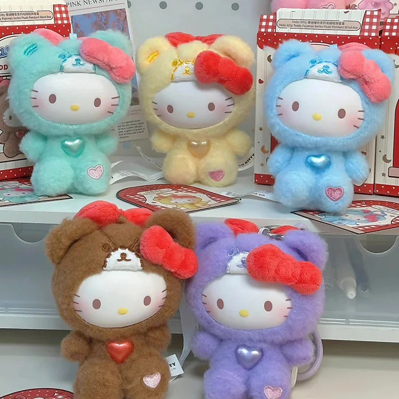 

Совершенно новая серия пижам Тедди, слепая коробка, виниловый материал, сюрприз, слепая коробка, виниловая кукла, мультяшная аниме-фигурка, милая игрушка, праздничный подарок