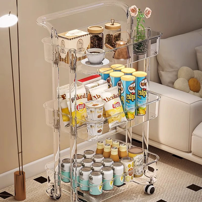 Storage Basket Islands Organizer Apartment Grocery Candy Trolleys Fashion Ultralight Verdulero Organizador Kitchen Furniture