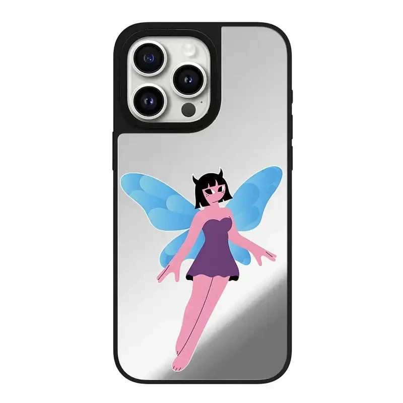 

Cartoon Demon Mirror Magnetic iPhone 11 12 13 15 14 16 Pro Max Protective Case, Fits iPhone 16 Pro Max