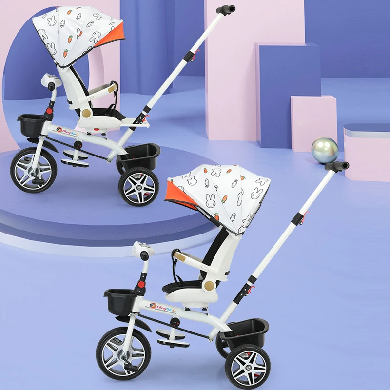 Multifunction Children Tricycle Rotate Seat Portable Folding Bike Can Sit and Lie Baby stroller Gifts For 1-6 years old