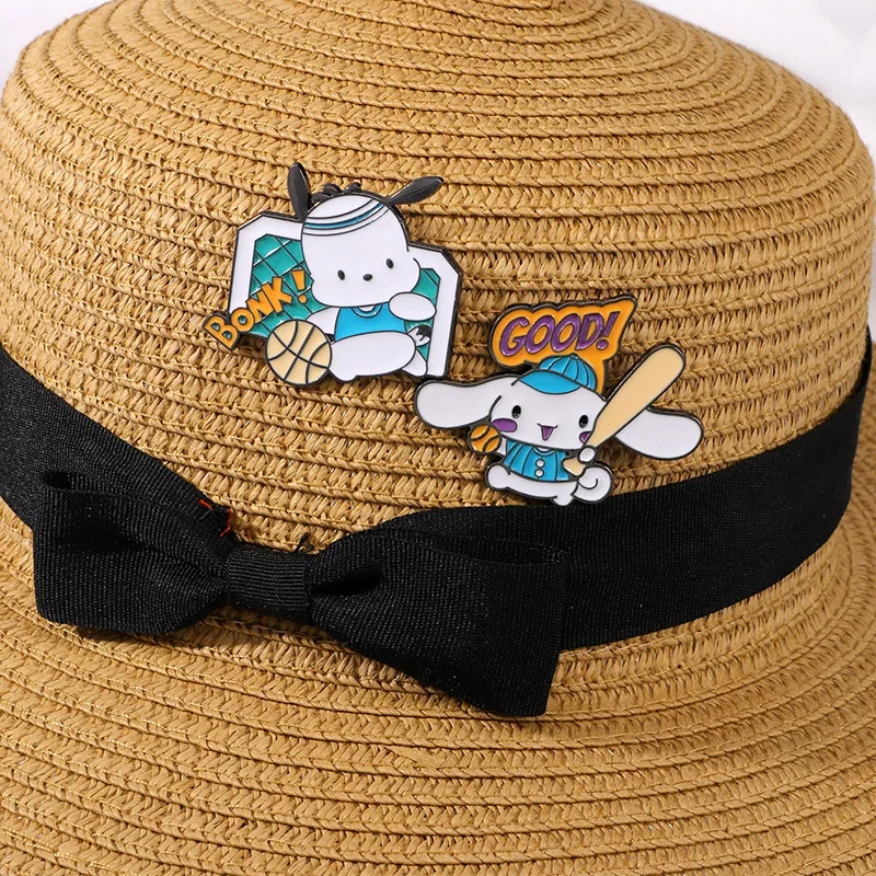 Cartoon Sanrio Metal Badge Student Commemorative Badge Cute Kuromi Tennis Hello Kitty Cinnamoroll Pochacco Sports Brooches
