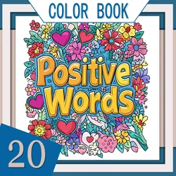 English Word Version Colouring Book Adult Picture Book Original Design
