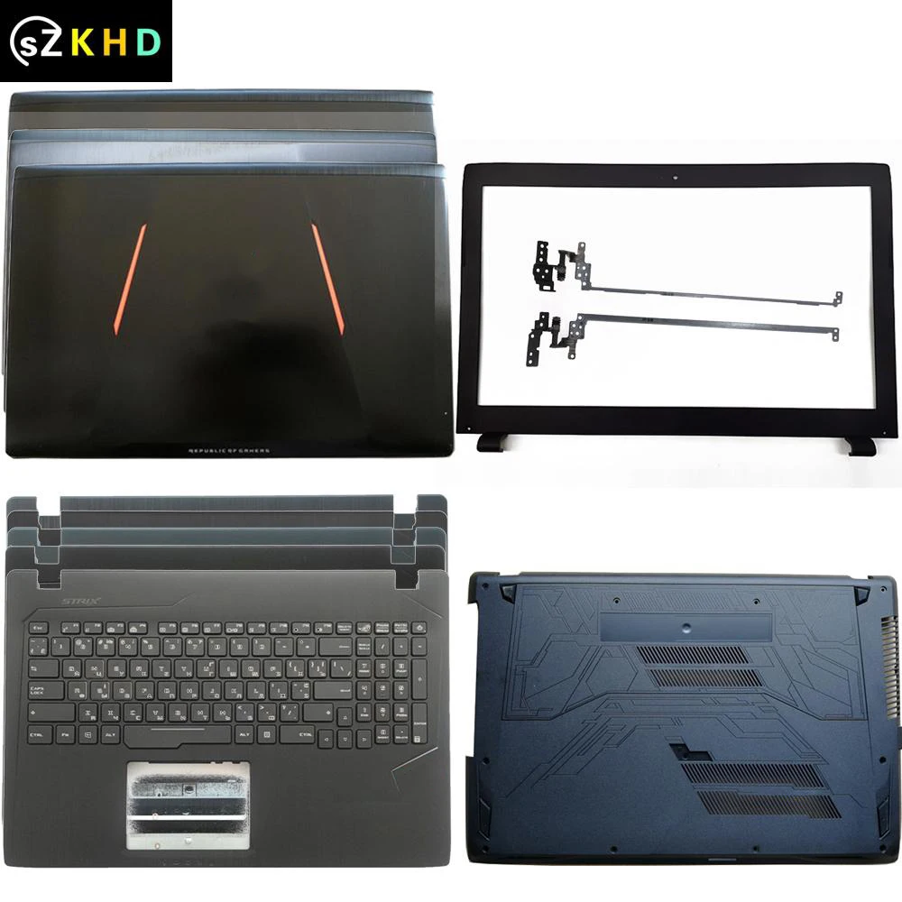 

NEW Laptop LCD Back Cover/Front Bezel/Hinges/Palmrest/Bottom Case For Asus Rog GL553 GL553V GL553VD ZX53V ZX53VD ZX53VE ZX53EW