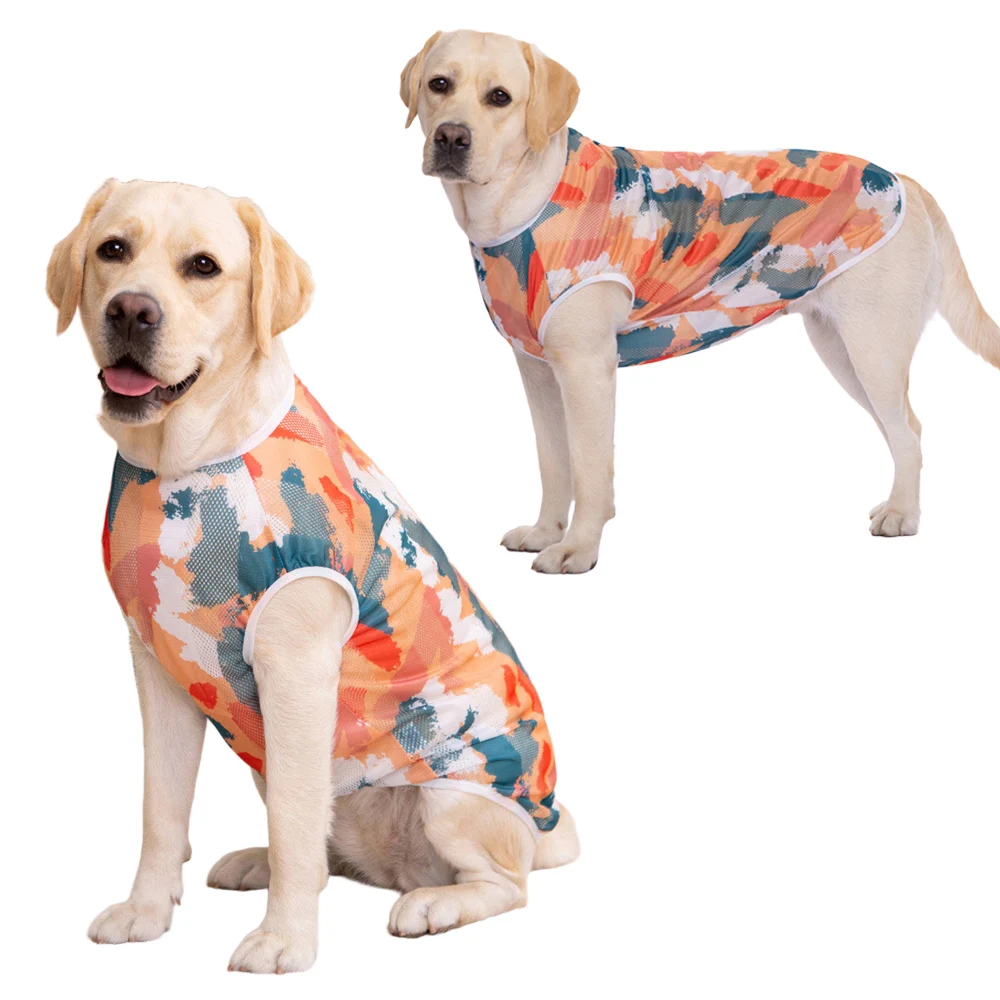 

Dog Lightweight Mesh Shirt,Quick Dry Breathable Dogs Summer Clothes for Medium and Large Dogs,Sleeveless Vest for Boys Girls Dog