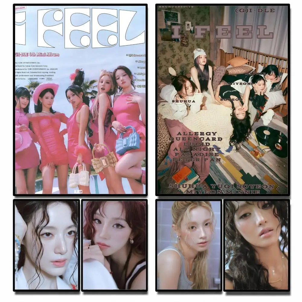 Singer (G)I-DLE Poster High-definition  stickers, suitable for bedroom, living room, home decoration