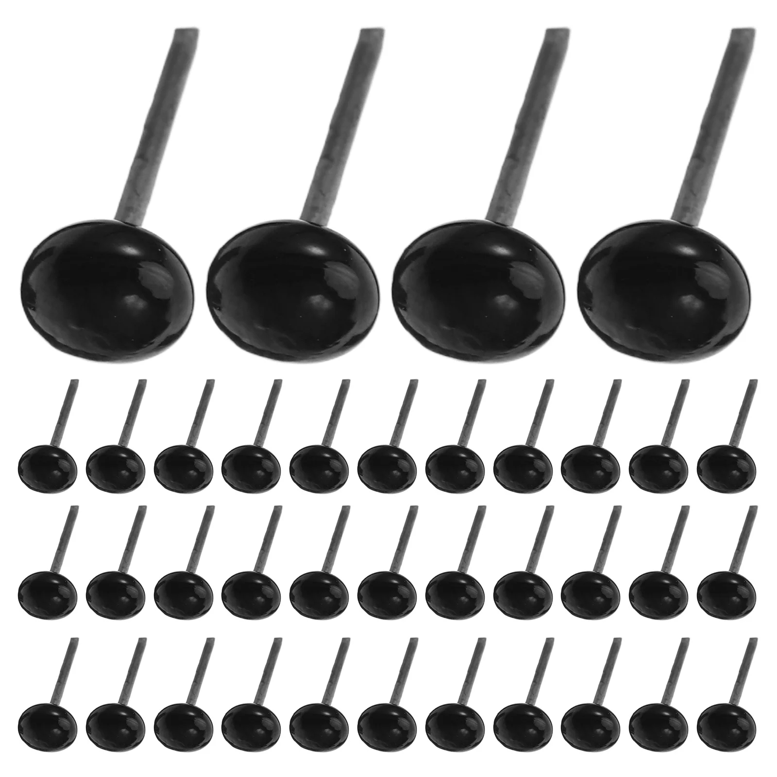 

100Pcs Black Glass Safety Eyes 5mm Round Realistic Craft Eyeballs for Needle Felting Animal Making Eyes for Knitted Toys