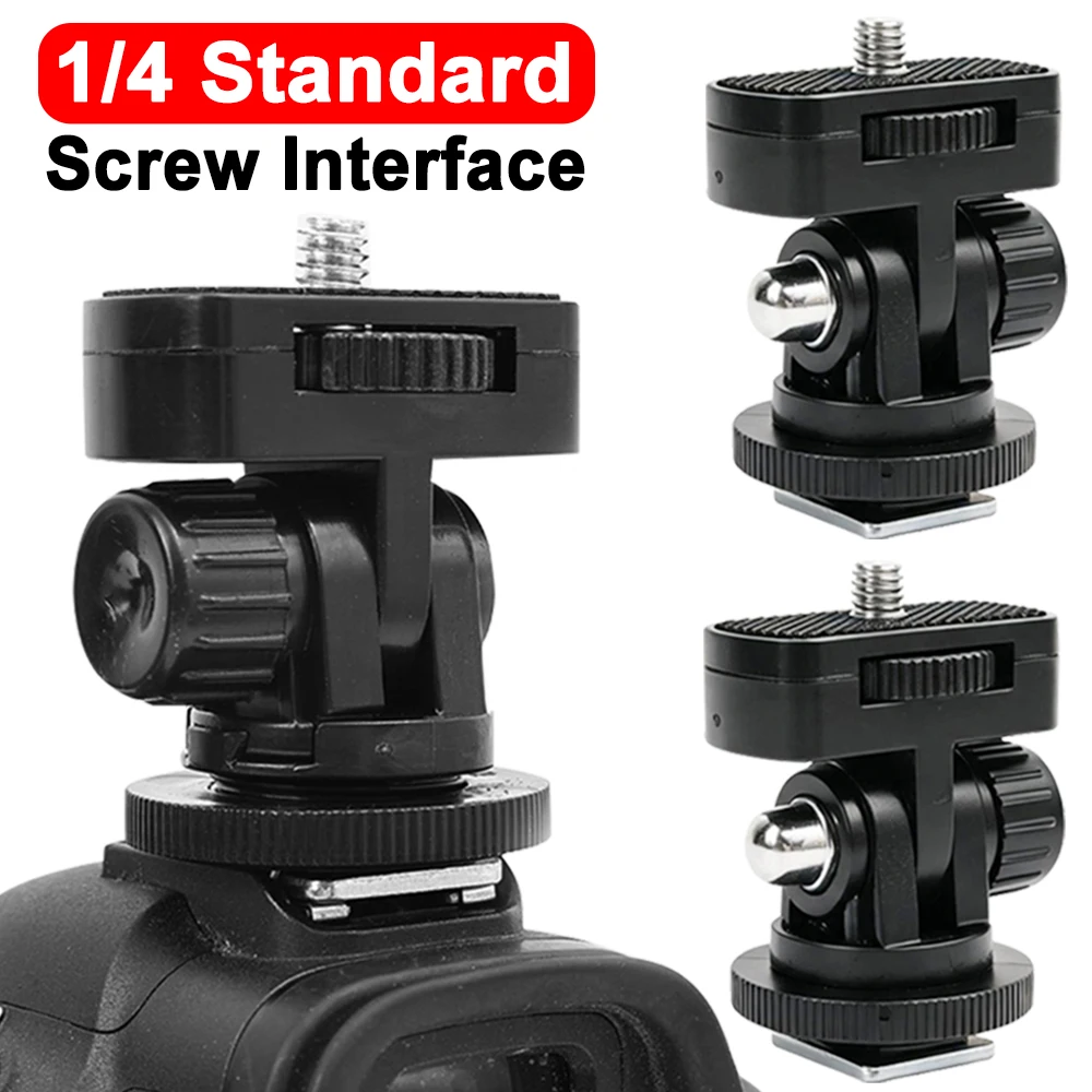 Adjustable 180° Camera Phone Holder Hot Shoe Conversion Pan Monitor Flexible Tripod Adapter for IPhone/Samsung/Sony/Canon/DSLR