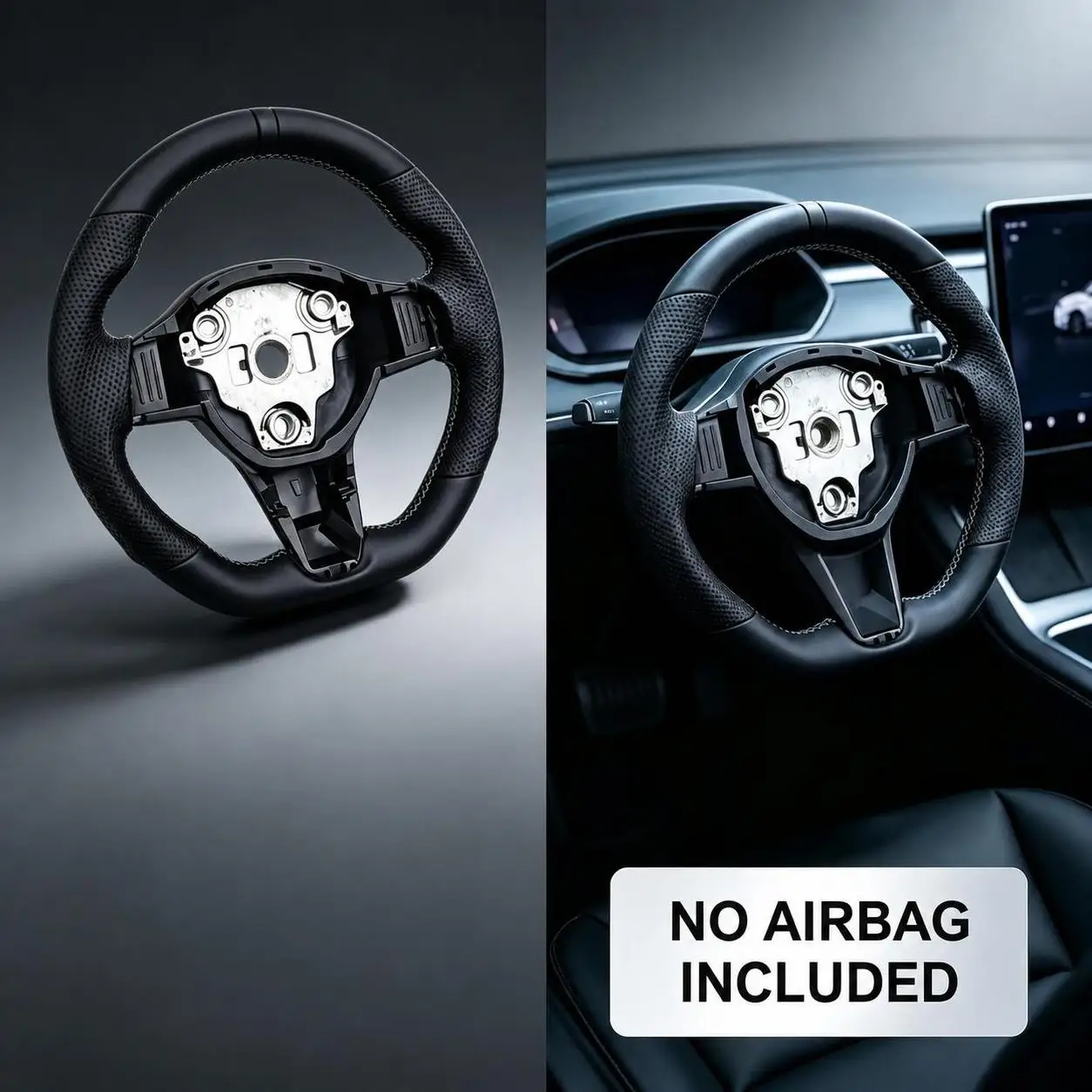 Heated Steering Wheel Fit For Tesla Model 3 Model Y HEATED OEM Replacement Wheel Assembly No Airbag Included