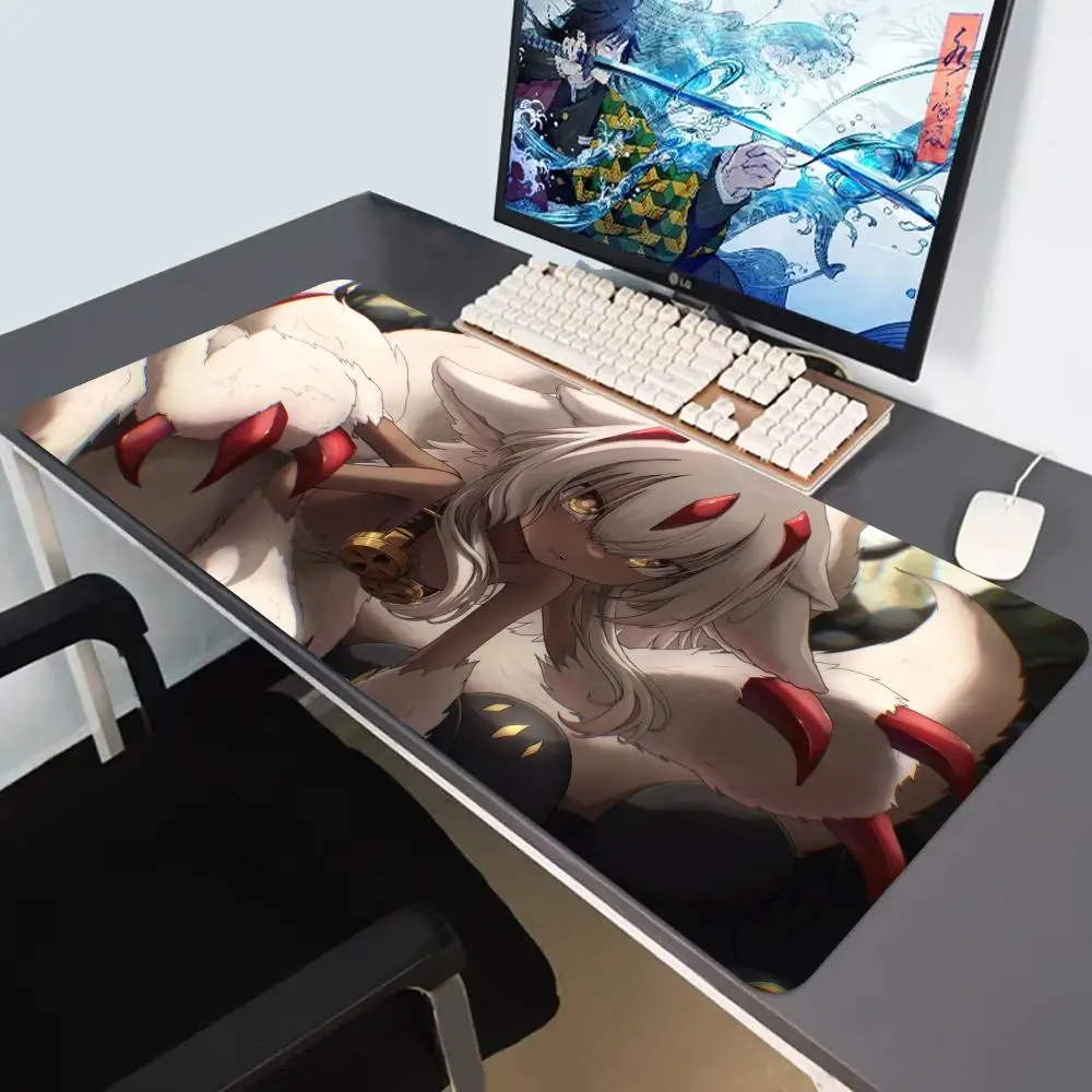 

Large Mouse Pad Cartoon Made in Abyss Mousepad Keyboard Desk Mat XXL Game Rubber No-slip Mouse Mat Gamer Riko Nanachi Mausepad