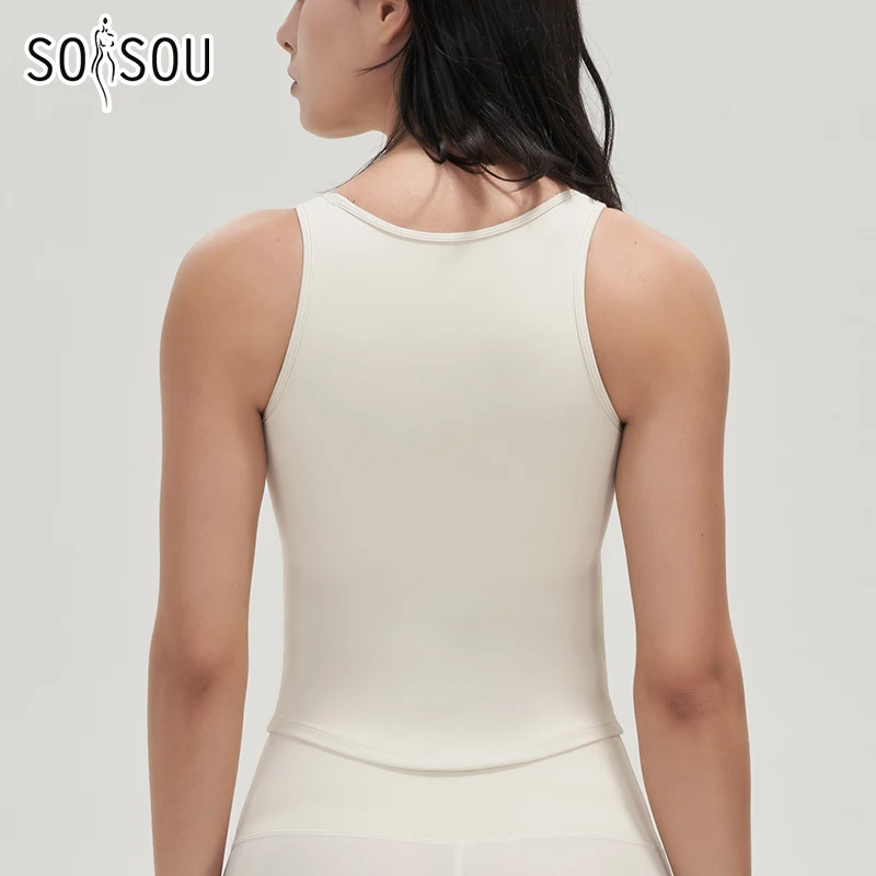 SOISOU Lycra Yoga Vests Gym Top Women Sports Bra Fitness  Elastic Breathable Women vesten yelekler 7 Colors