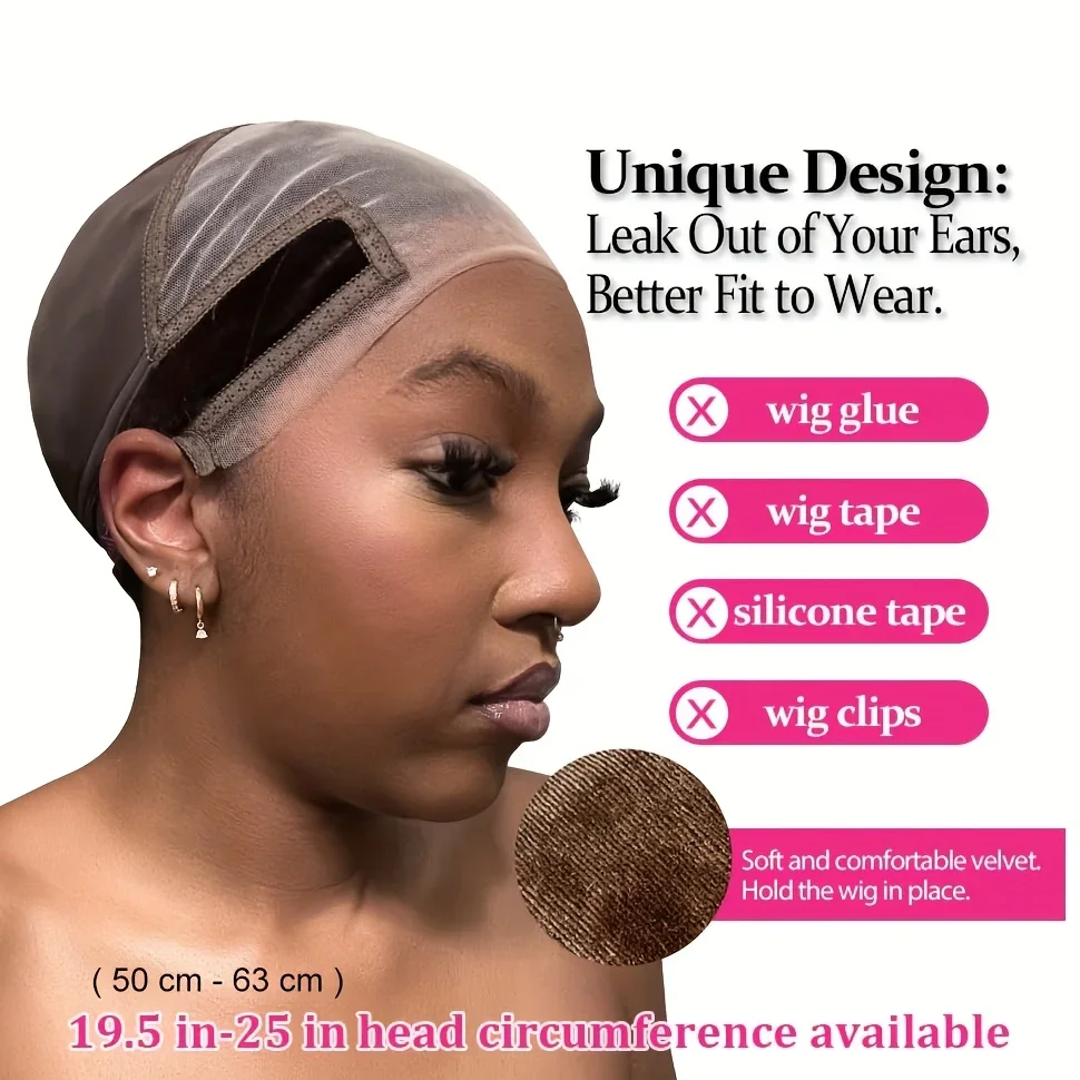 Ladies Wig Cap - Non-slip Adjustable Wig Cap Without Glue, Reusable High-definition Lace Front Wig Cap, Suitable for All Sizes image 5