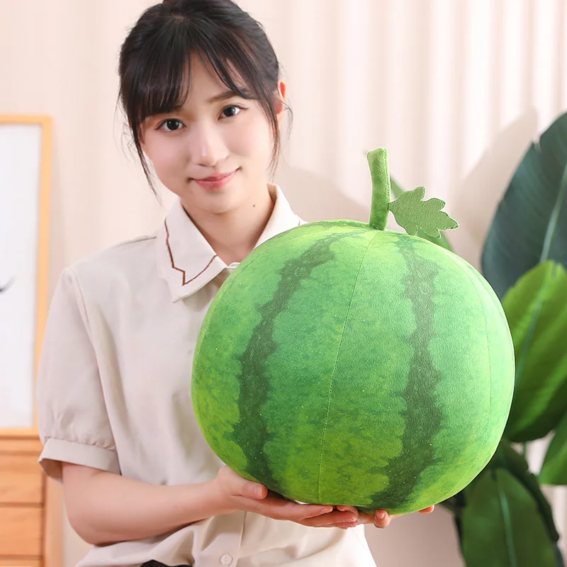 

12-40cm Simulation Watermelon Plush Throw Pillow Toy Cute Stuffed Plants Fruit Watermelons Cushion Soft Kids Toys Home Decor