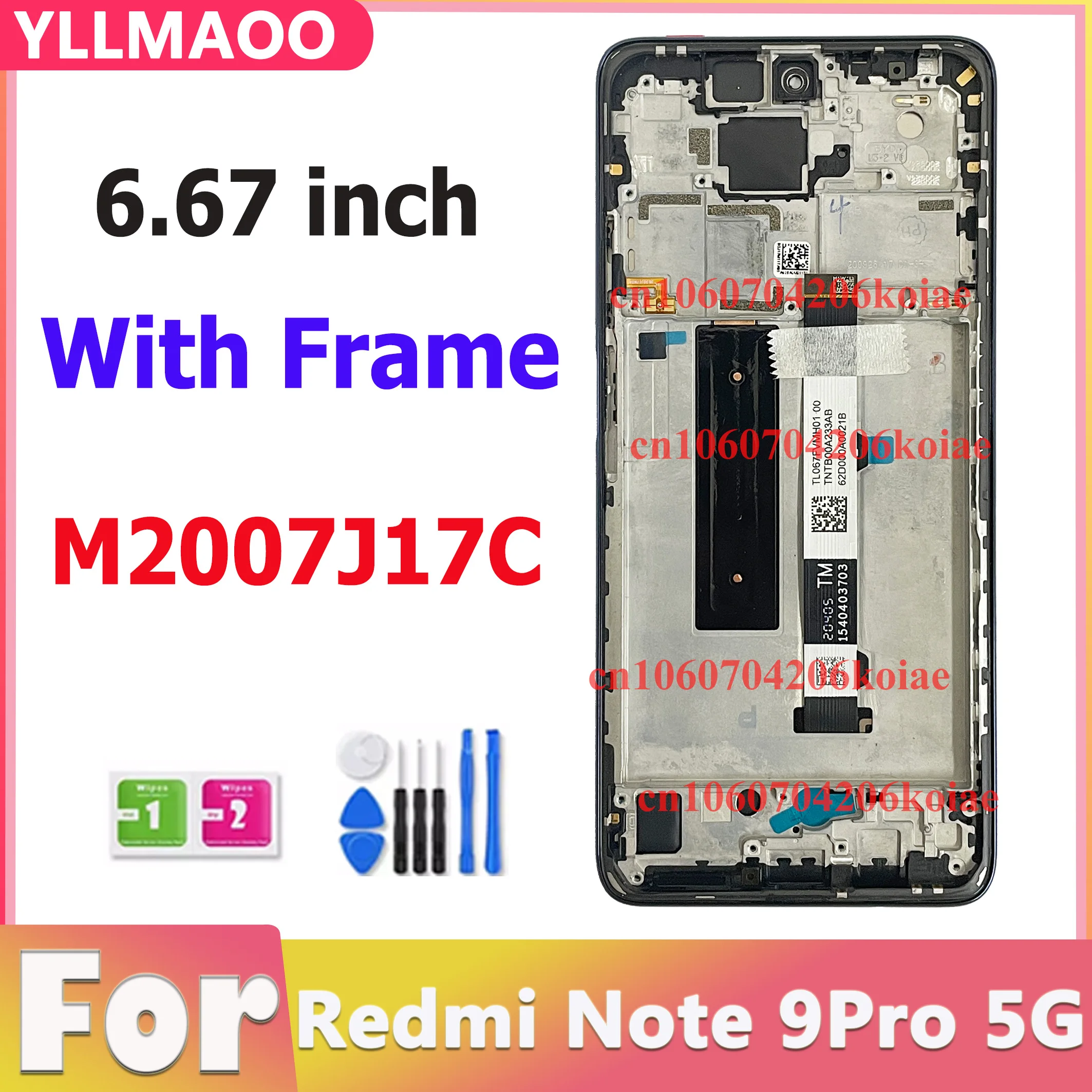 مُحَدِّث شاشة LCD لجهاز Xiaomi Redmi Note 9 Pro 5G موديل M2007J17C: تقييم ونصائح للاستخدام